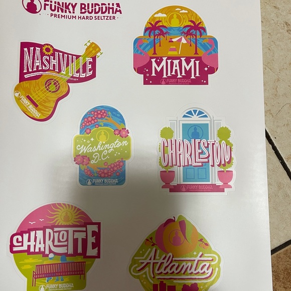 Limited Edition Funky Buddha Seltzer Summer 2021 6 stickers - Picture 2 of 6